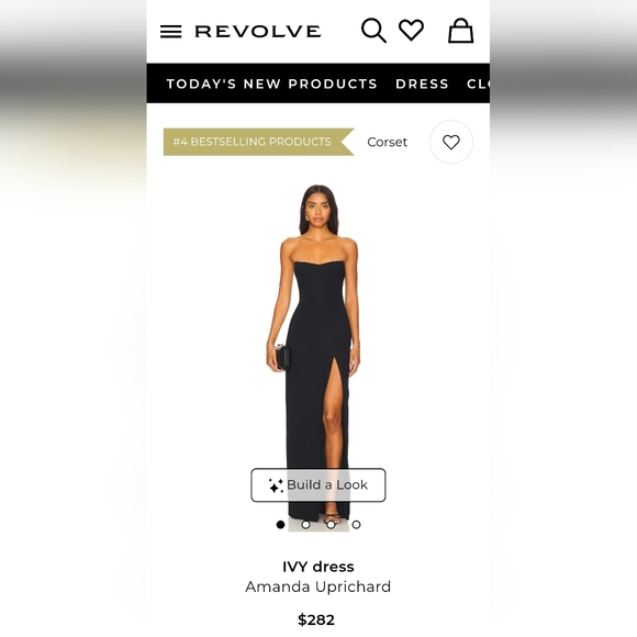 NEW Amanda Uprichard X Revolve Black Strapless Ivy Gown | Size Medium - Picture 6 of 8